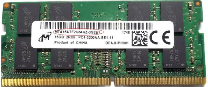 鎂光內(nèi)存條怎么查真?zhèn)?/></p>
<p>以上面這個(gè)內(nèi)存條為例子，可以知道該內(nèi)存條的part number為:</p>
<p>MTA16ATF2G64HZ-3G2E1</p>
<p>然后根據(jù)我下面給出的這個(gè)圖對(duì)比一下看能否對(duì)的上，對(duì)不上肯定假了，注意這個(gè)是DDR4的內(nèi)存條的對(duì)照?qǐng)D，可以獲悉內(nèi)存條的頻率，封裝方法等：</p>
<p style=