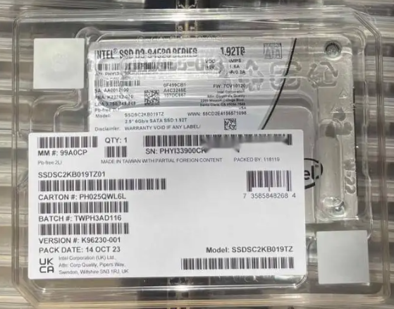 S4520 1.92T SSDSC2KB019TZ01企業(yè)級(jí)固態(tài)硬盤